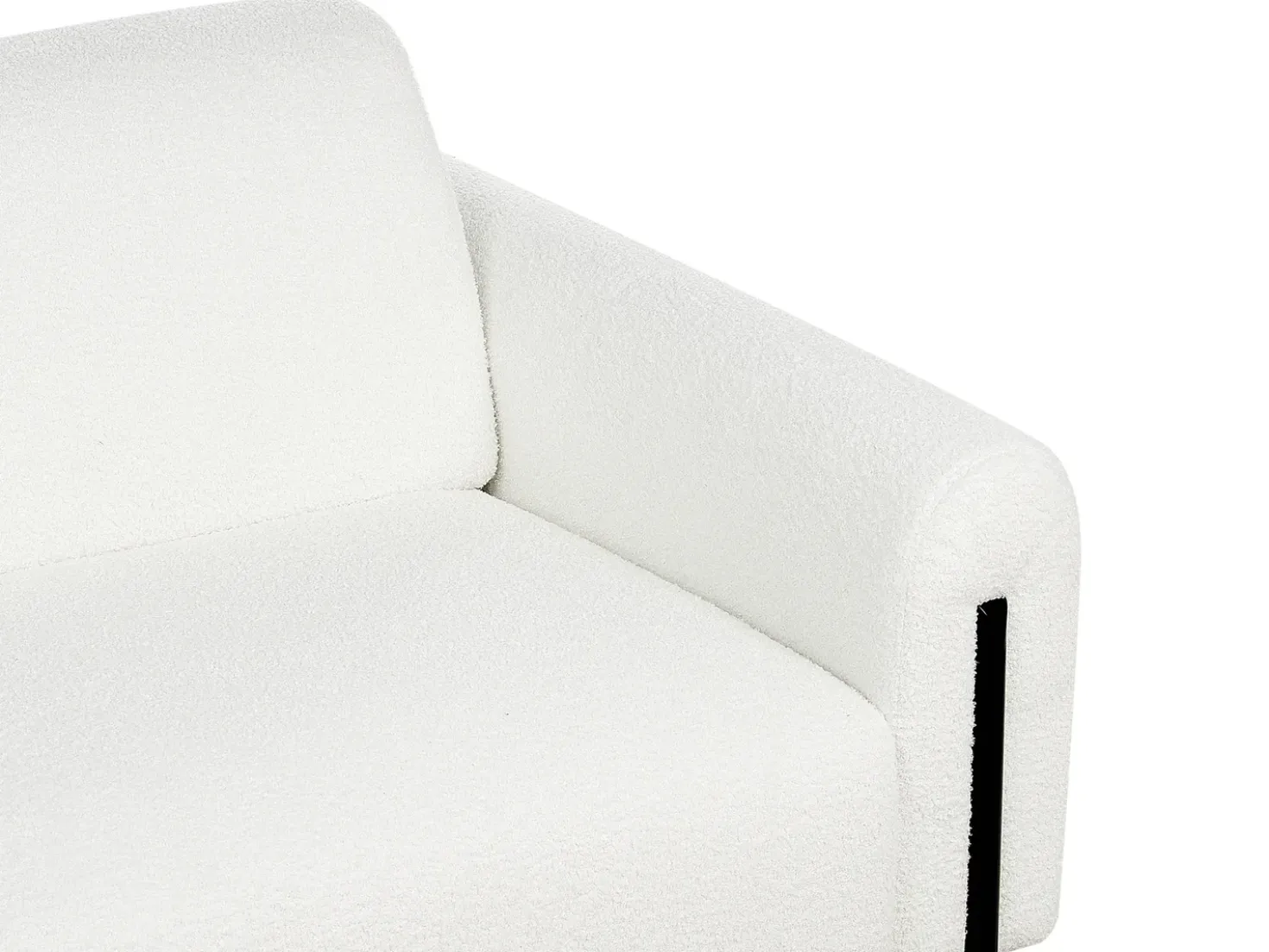 Set da salotto 4 posti ASKIM Bouclé Bianco