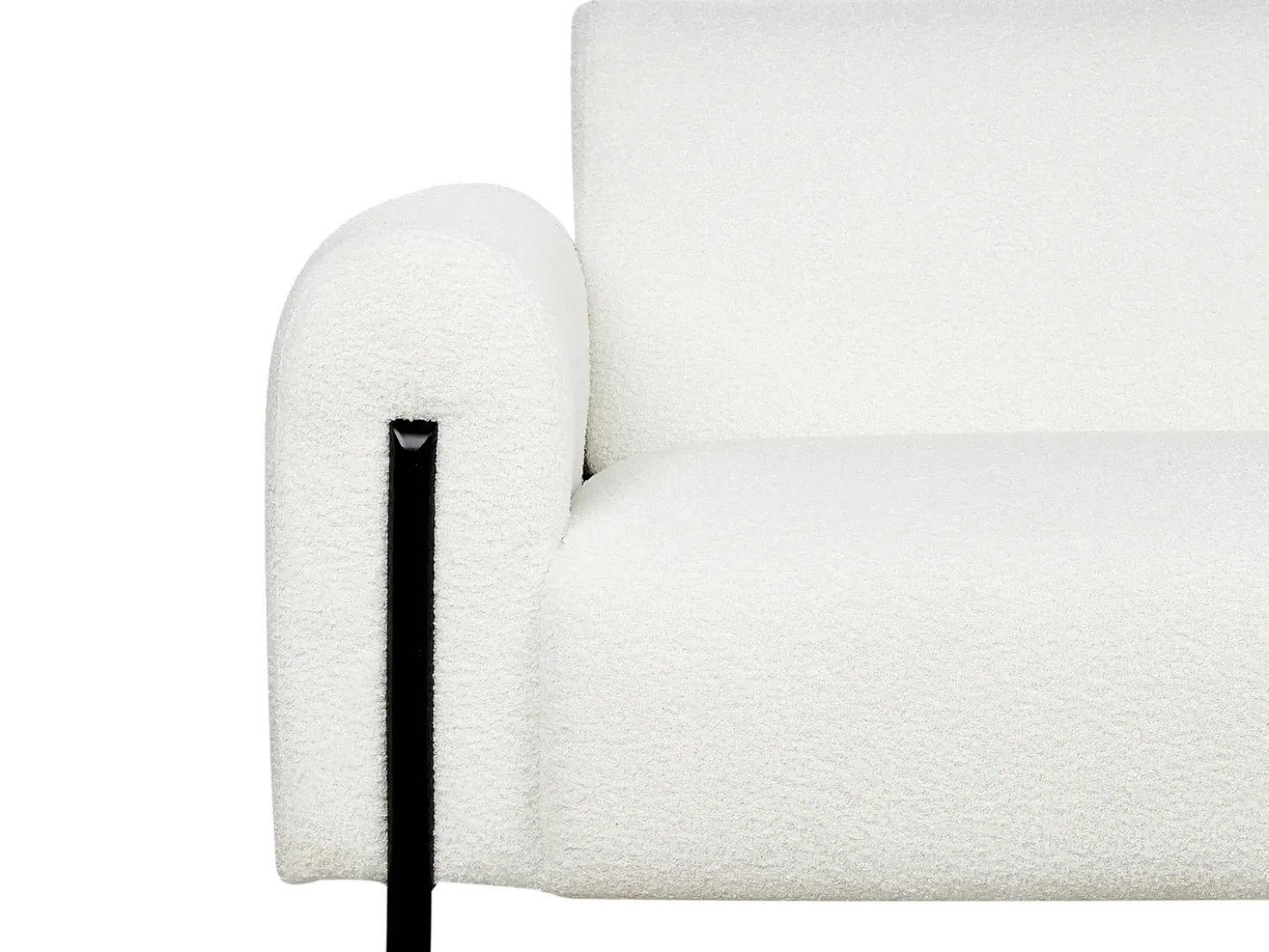 Set da salotto 4 posti ASKIM Bouclé Bianco