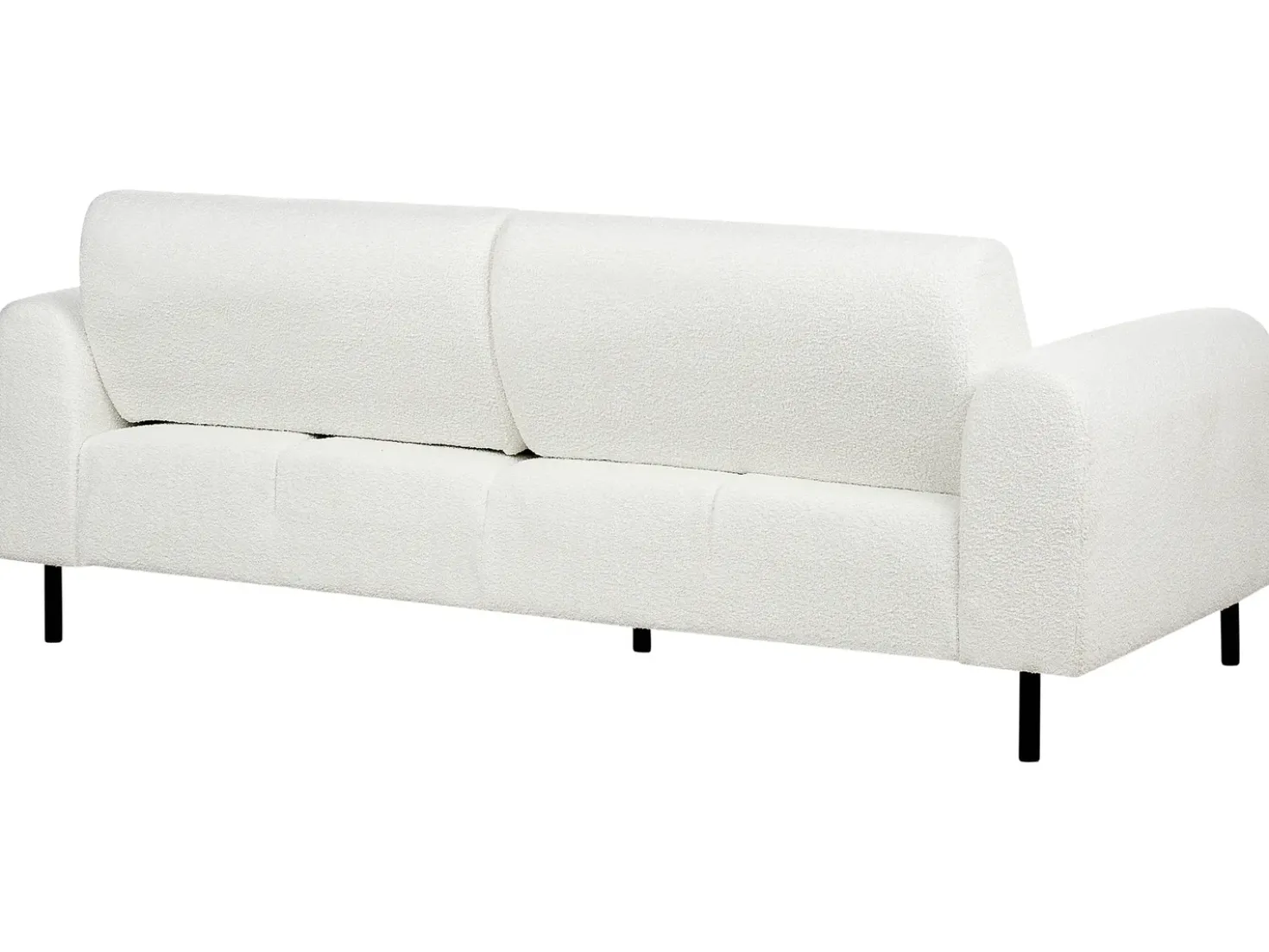 Set da salotto 4 posti ASKIM Bouclé Bianco