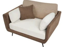 Set da salotto 4 posti BOLGA Tessuto Marrone