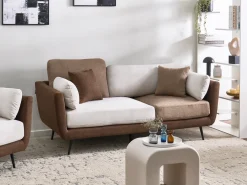 Set da salotto 4 posti BOLGA Tessuto Marrone