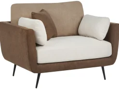 Set da salotto 4 posti BOLGA Tessuto Marrone