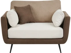 Set da salotto 4 posti BOLGA Tessuto Marrone