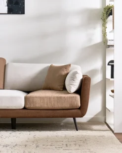 Set da salotto 4 posti BOLGA Tessuto Marrone