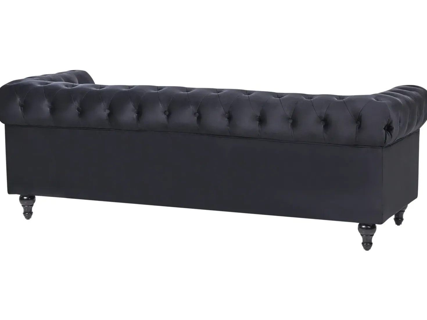Set da salotto 4 posti CHESTERFIELD Velluto Nero