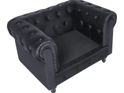 Set da salotto 4 posti CHESTERFIELD Velluto Nero