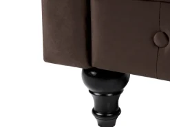 Set da salotto 4 posti CHESTERFIELD Velluto Marrone scuro