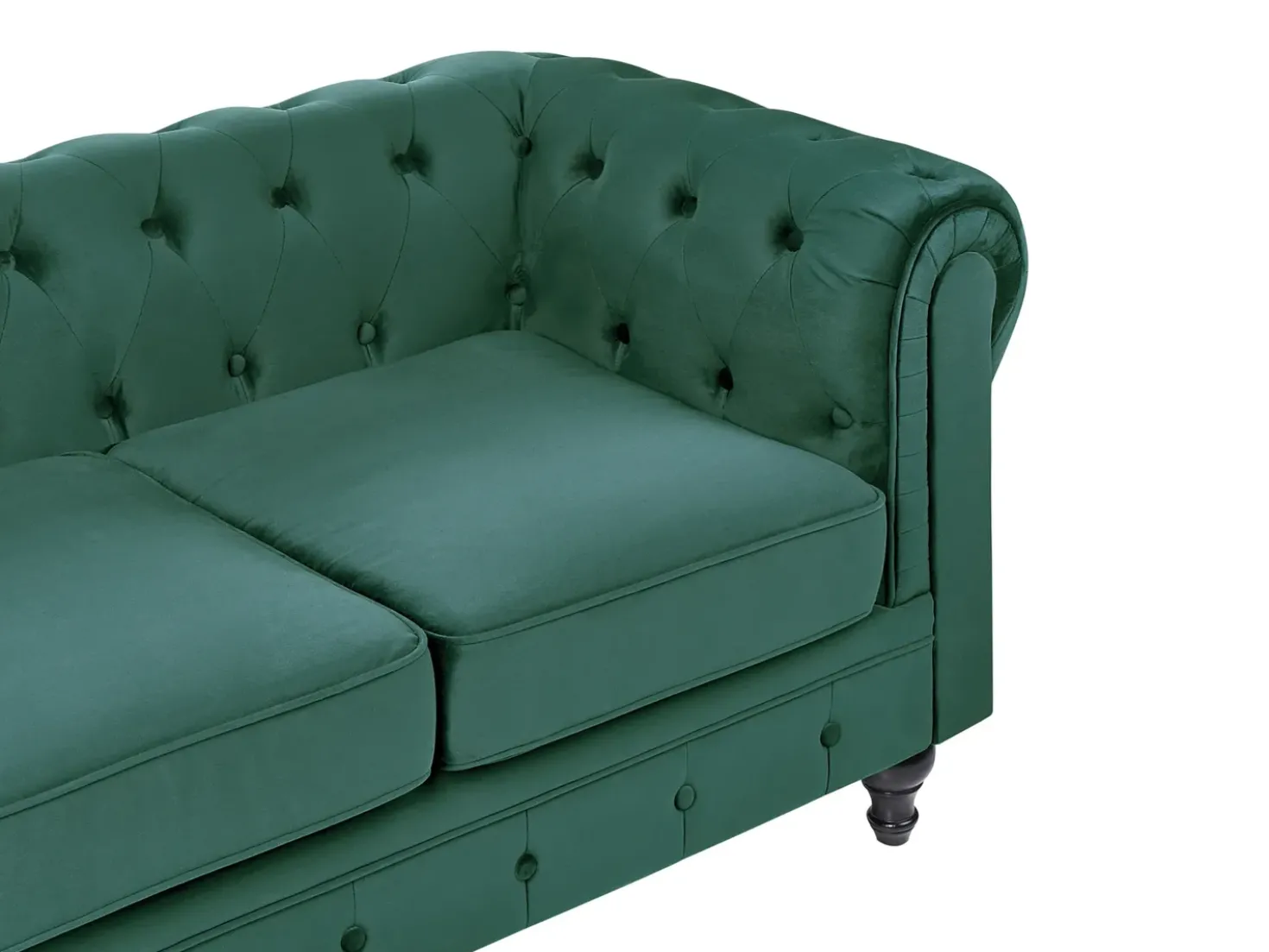 Set da salotto 4 posti CHESTERFIELD Velluto Verde smeraldo