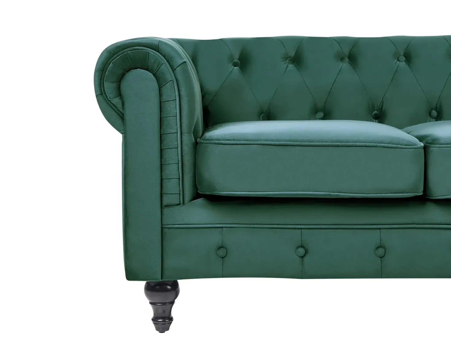 Set da salotto 4 posti CHESTERFIELD Velluto Verde smeraldo