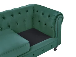 Set da salotto 4 posti CHESTERFIELD Velluto Verde smeraldo