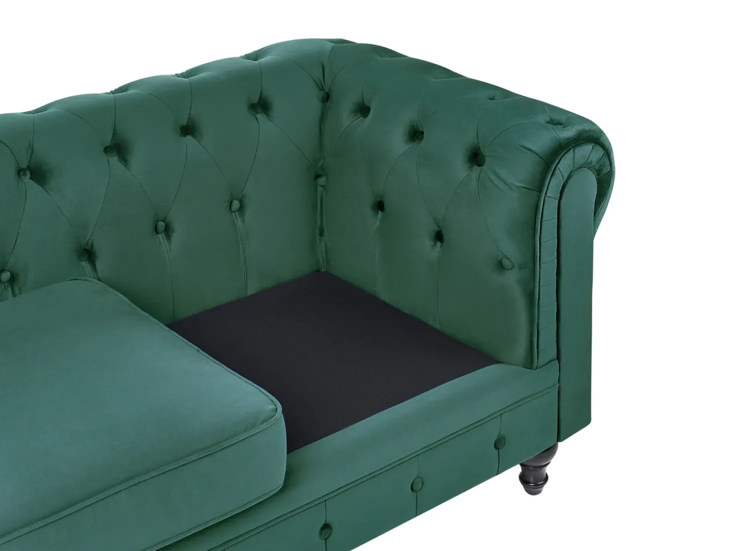 Set da salotto 4 posti CHESTERFIELD Velluto Verde smeraldo