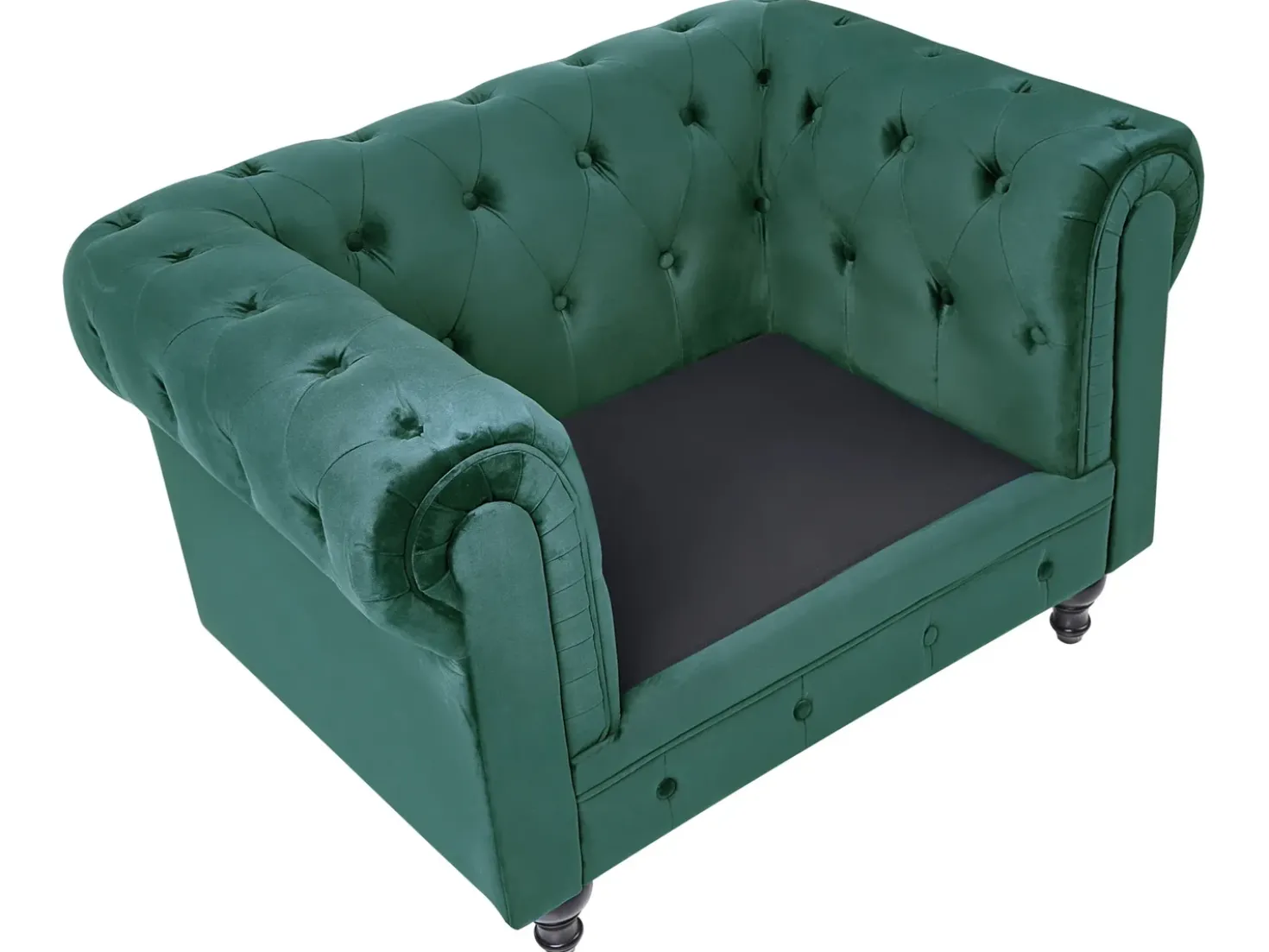 Set da salotto 4 posti CHESTERFIELD Velluto Verde smeraldo