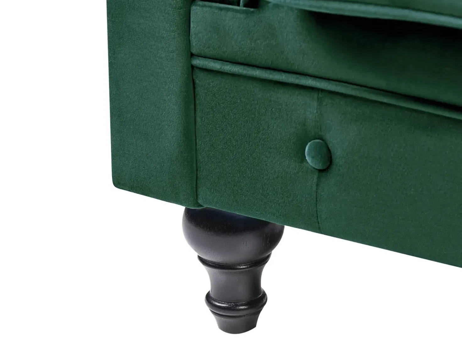 Set da salotto 4 posti CHESTERFIELD Velluto Verde smeraldo