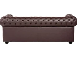 Set da salotto 4 posti CHESTERFIELD Pelle naturale Marrone