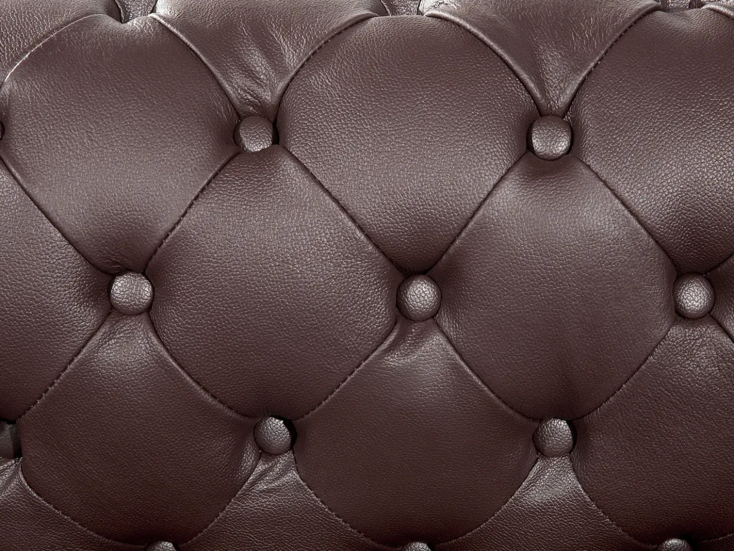 Set da salotto 4 posti CHESTERFIELD Pelle naturale Marrone