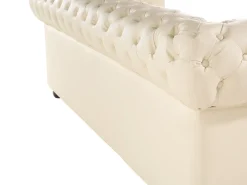 Set da salotto 4 posti CHESTERFIELD Pelle naturale Beige chiaro