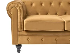 Set da salotto 4 posti CHESTERFIELD Velluto Oro