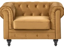 Set da salotto 4 posti CHESTERFIELD Velluto Oro