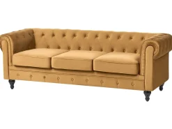 Set da salotto 4 posti CHESTERFIELD Velluto Oro
