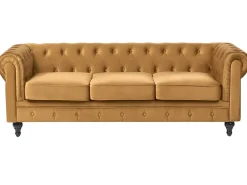 Set da salotto 4 posti CHESTERFIELD Velluto Oro