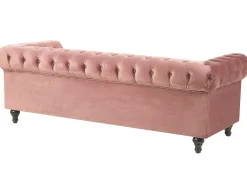 Set da salotto 4 posti CHESTERFIELD Velluto Rosa