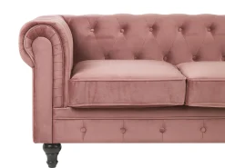 Set da salotto 4 posti CHESTERFIELD Velluto Rosa