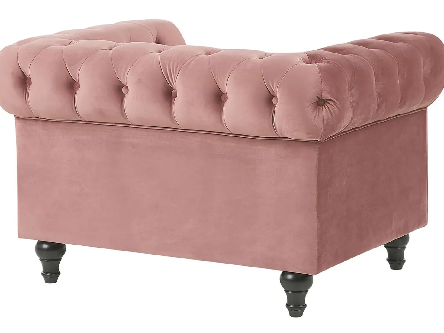 Set da salotto 4 posti CHESTERFIELD Velluto Rosa