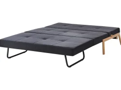 Set da salotto 3 posti EDLAND Tessuto Nero con Panca