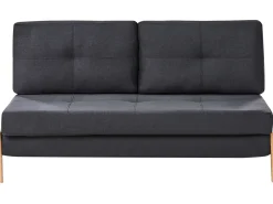 Set da salotto 3 posti EDLAND Tessuto Nero con Panca