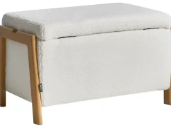 Set da salotto 3 posti EDLAND Bouclé Bianco con Panca