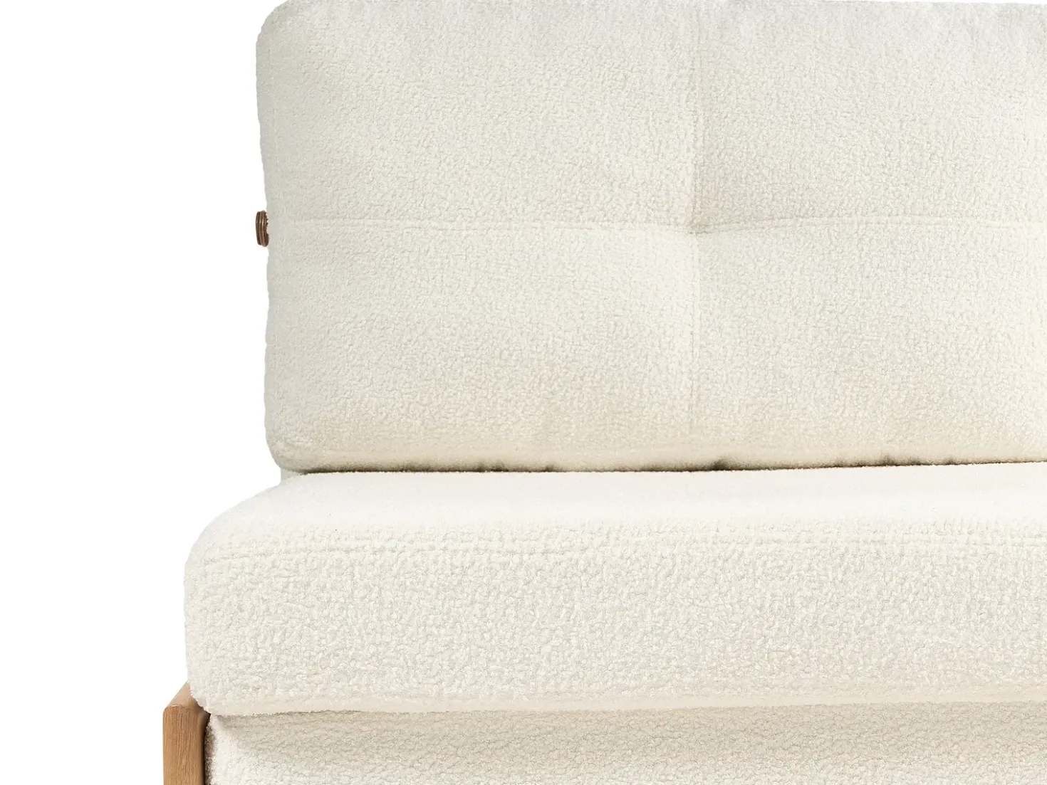 Set da salotto 3 posti EDLAND Bouclé Bianco con Panca