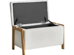 Set da salotto 3 posti EDLAND Bouclé Bianco con Panca