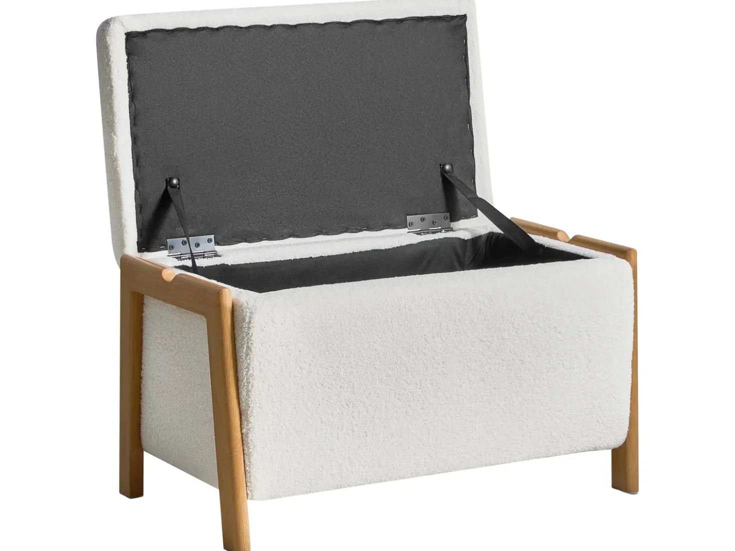 Set da salotto 3 posti EDLAND Bouclé Bianco con Panca