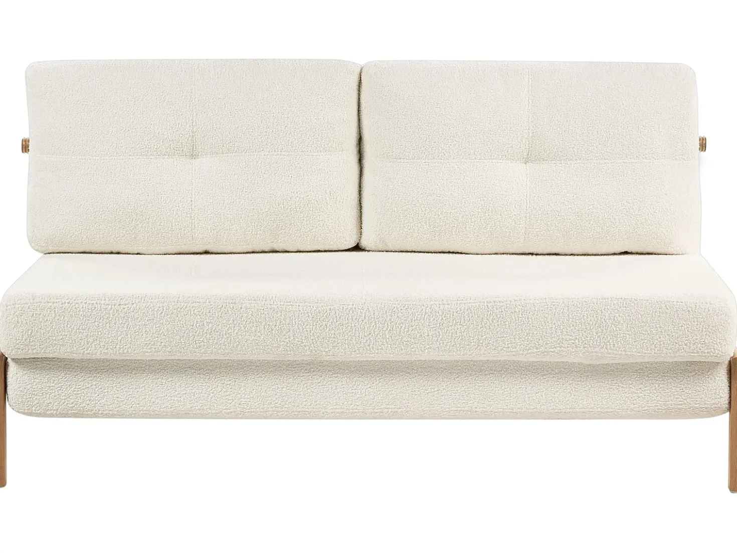 Set da salotto 3 posti EDLAND Bouclé Bianco con Pouf