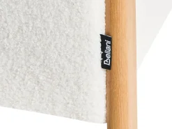 Set da salotto 3 posti EDLAND Bouclé Bianco con Pouf