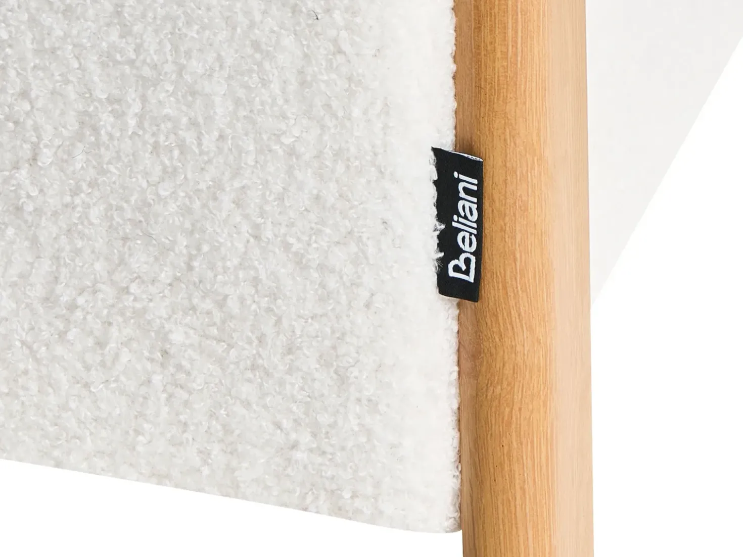 Set da salotto 3 posti EDLAND Bouclé Bianco con Pouf