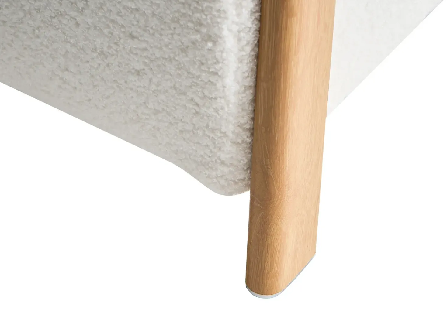 Set da salotto 3 posti EDLAND Bouclé Bianco con Pouf