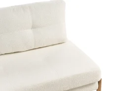 Set da salotto 3 posti EDLAND Bouclé Bianco con Pouf