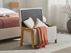 Set da salotto 3 posti EDLAND Tessuto Beige chiaro con Panca