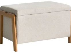 Set da salotto 3 posti EDLAND Tessuto Beige chiaro con Panca
