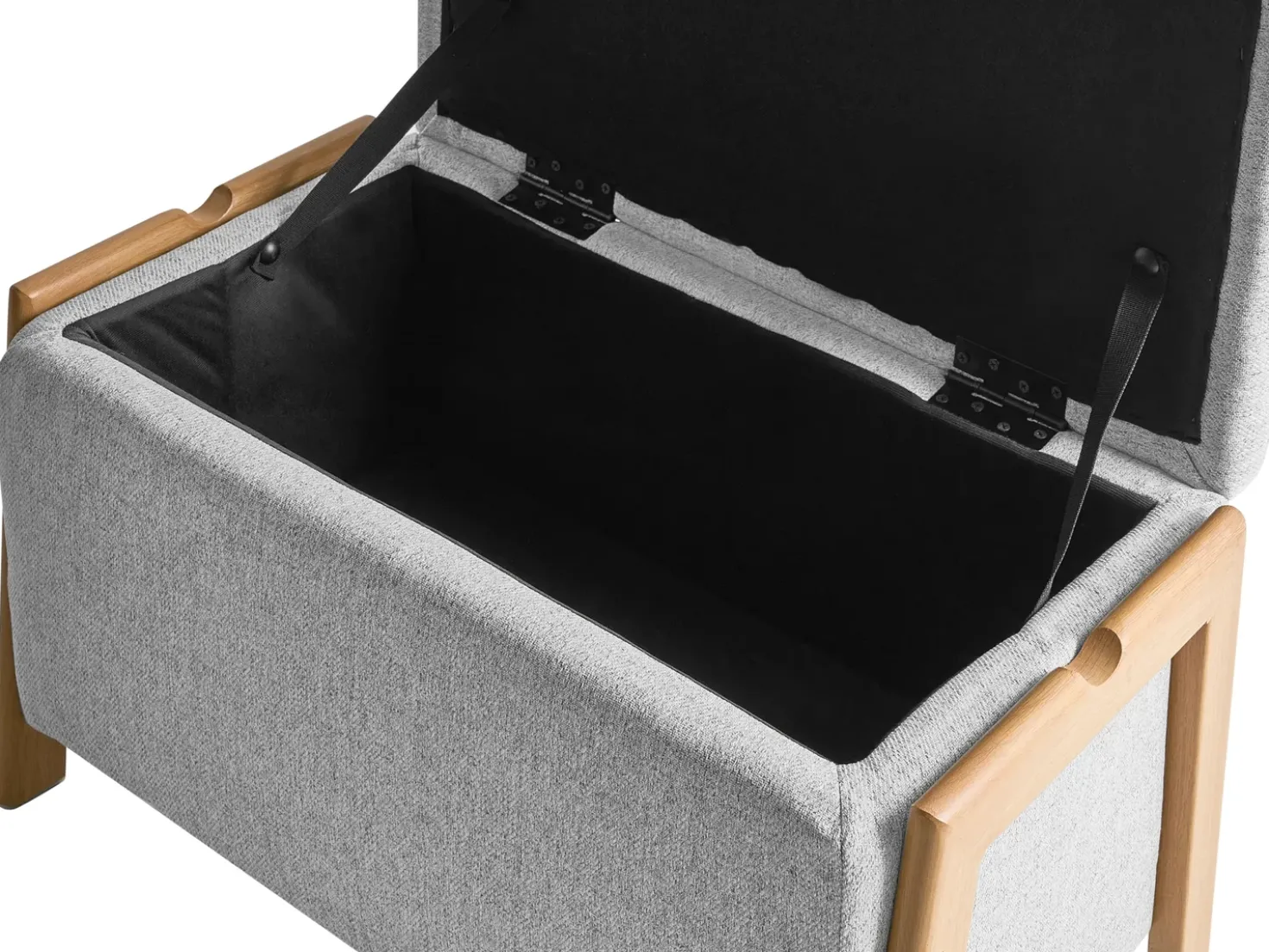 Set da salotto 3 posti EDLAND Tessuto Grigio chiaro con Panca