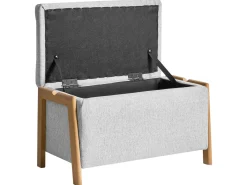 Set da salotto 3 posti EDLAND Tessuto Grigio chiaro con Panca