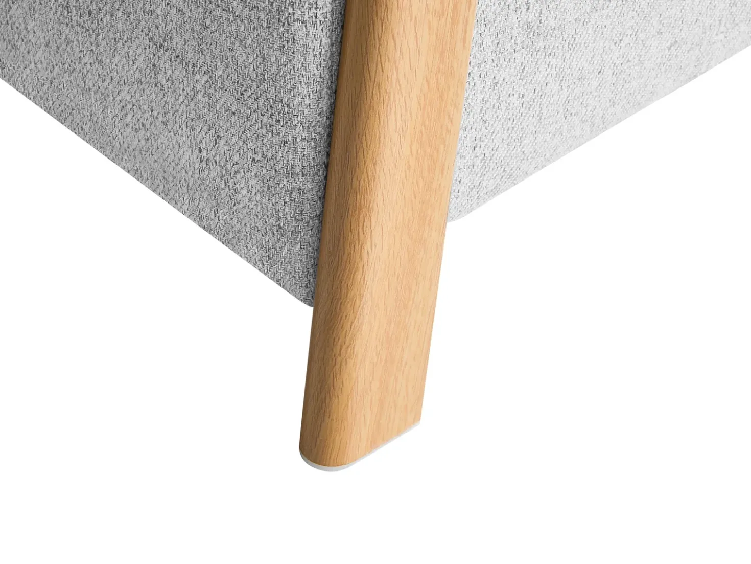 Set da salotto 3 posti EDLAND Tessuto Grigio chiaro con Pouf