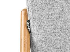 Set da salotto 3 posti EDLAND Tessuto Grigio chiaro con Pouf