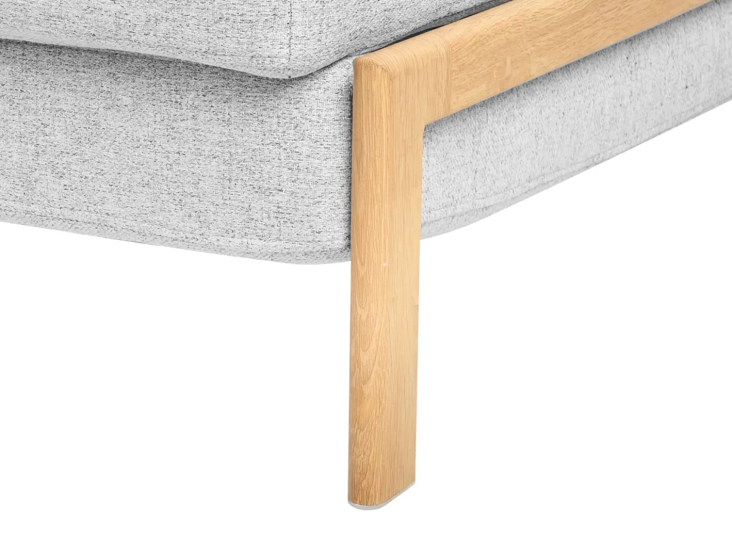 Set da salotto 3 posti EDLAND Tessuto Grigio chiaro con Pouf