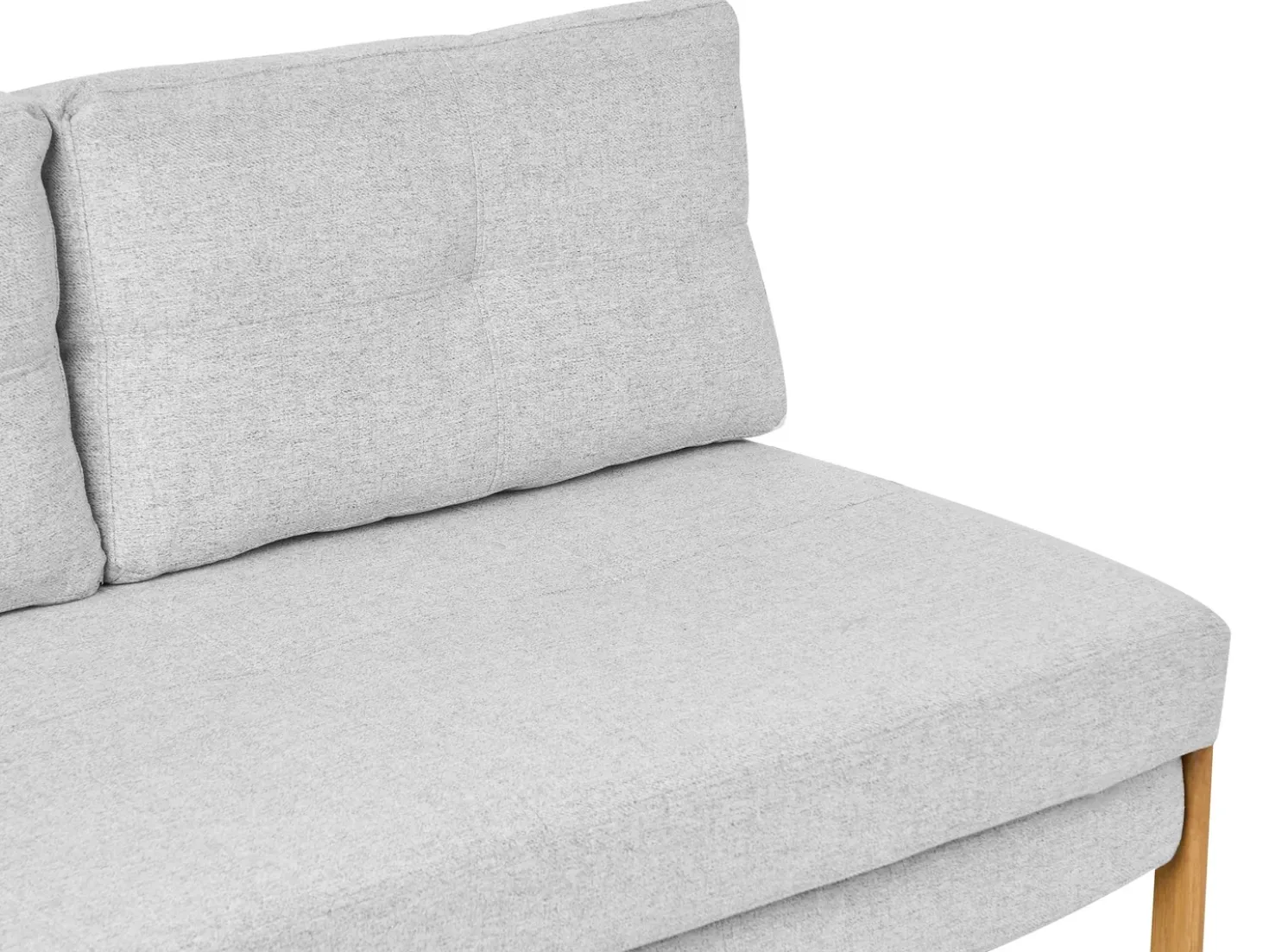 Set da salotto 3 posti EDLAND Tessuto Grigio chiaro con Pouf