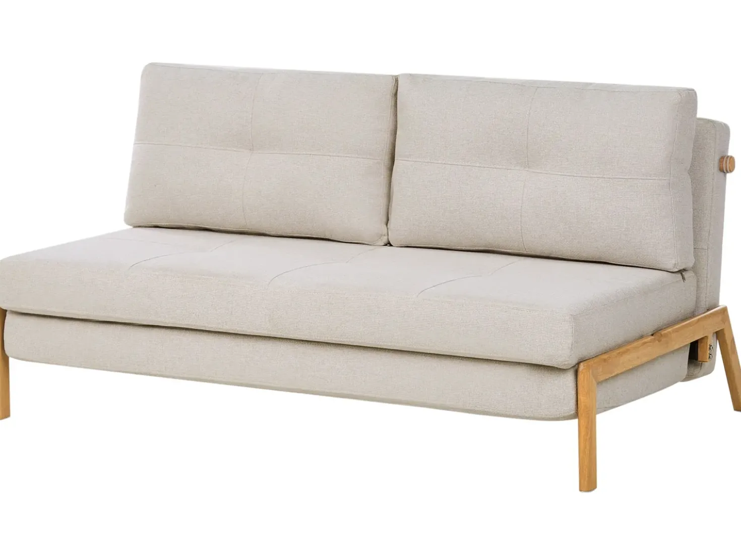 Set da salotto 3 posti EDLAND Tessuto Beige chiaro con Pouf