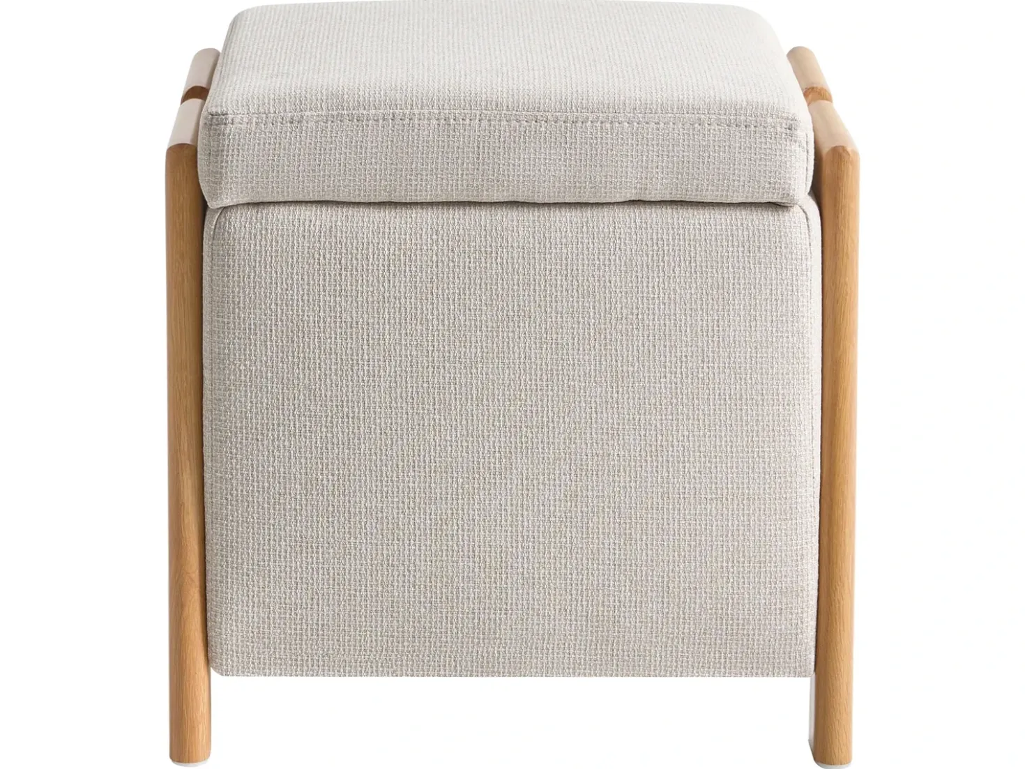 Set da salotto 3 posti EDLAND Tessuto Beige chiaro con Pouf