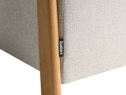 Set da salotto 3 posti EDLAND Tessuto Beige chiaro con Pouf