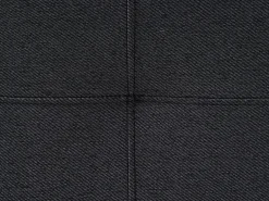 Set da salotto 3 posti EDLAND Tessuto Nero con Pouf